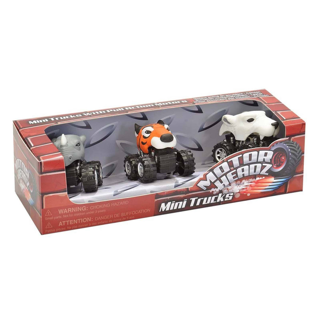 Motor Headz Zoo 3 Mini Trucks Set - Radar Toys