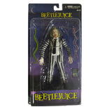 NECA Cult Classic Black And White Outfit BeetleJuice Action Figure - Radar Toys