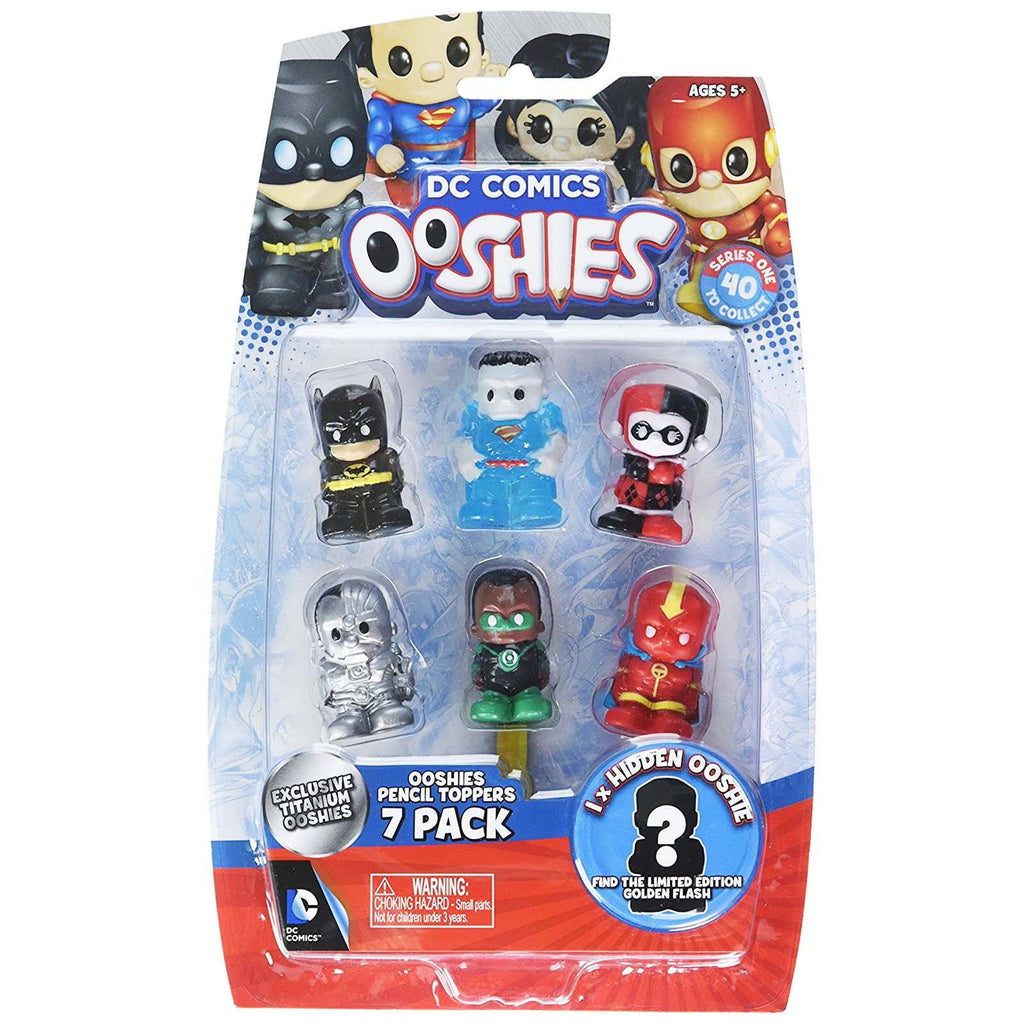 Ooshies DC Comics Series 1 Set 3 Pencil Toppers 7 Figure Set