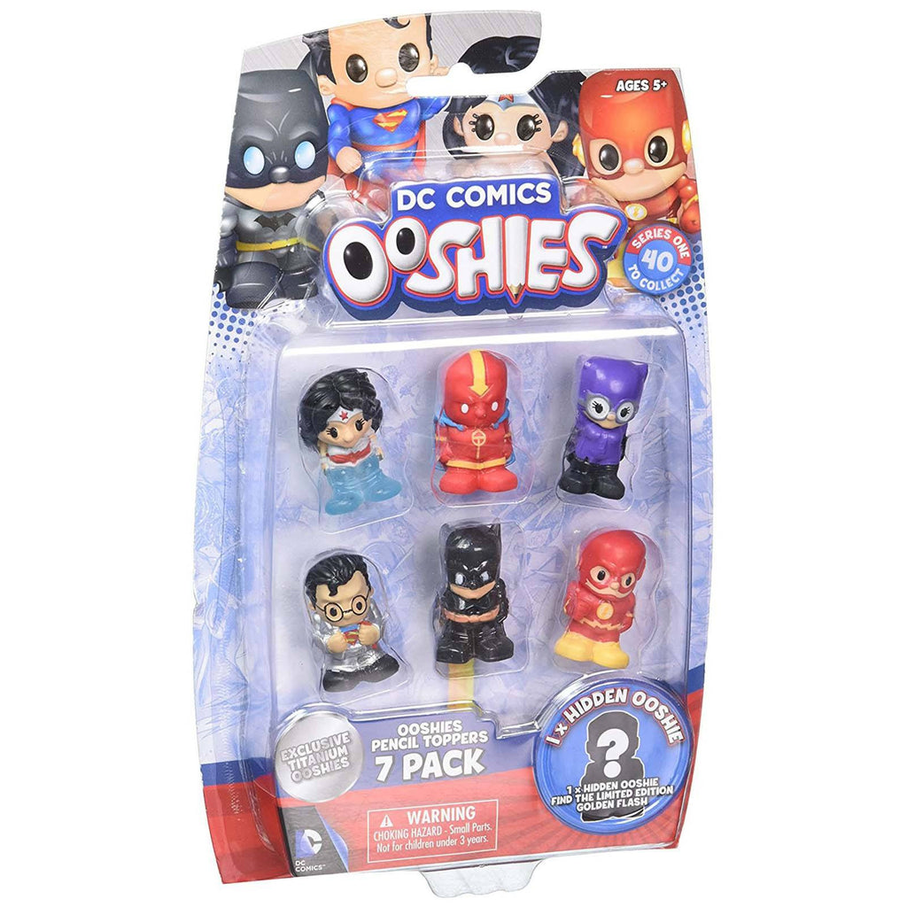 Ooshies DC Comics Series 1 Set 4 Pencil Toppers 7 Figure Set