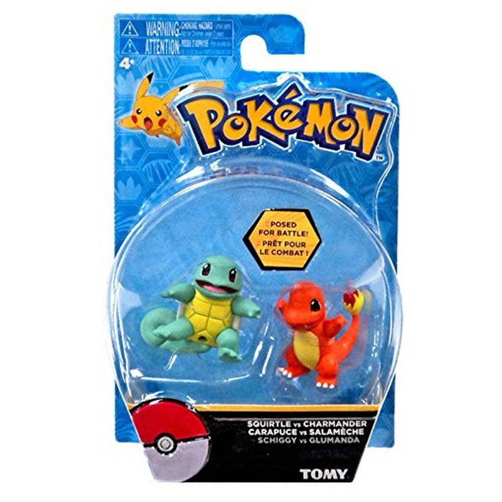 Pokemon Squirtle Vs Charmander Posed For Battle Mini Figures
