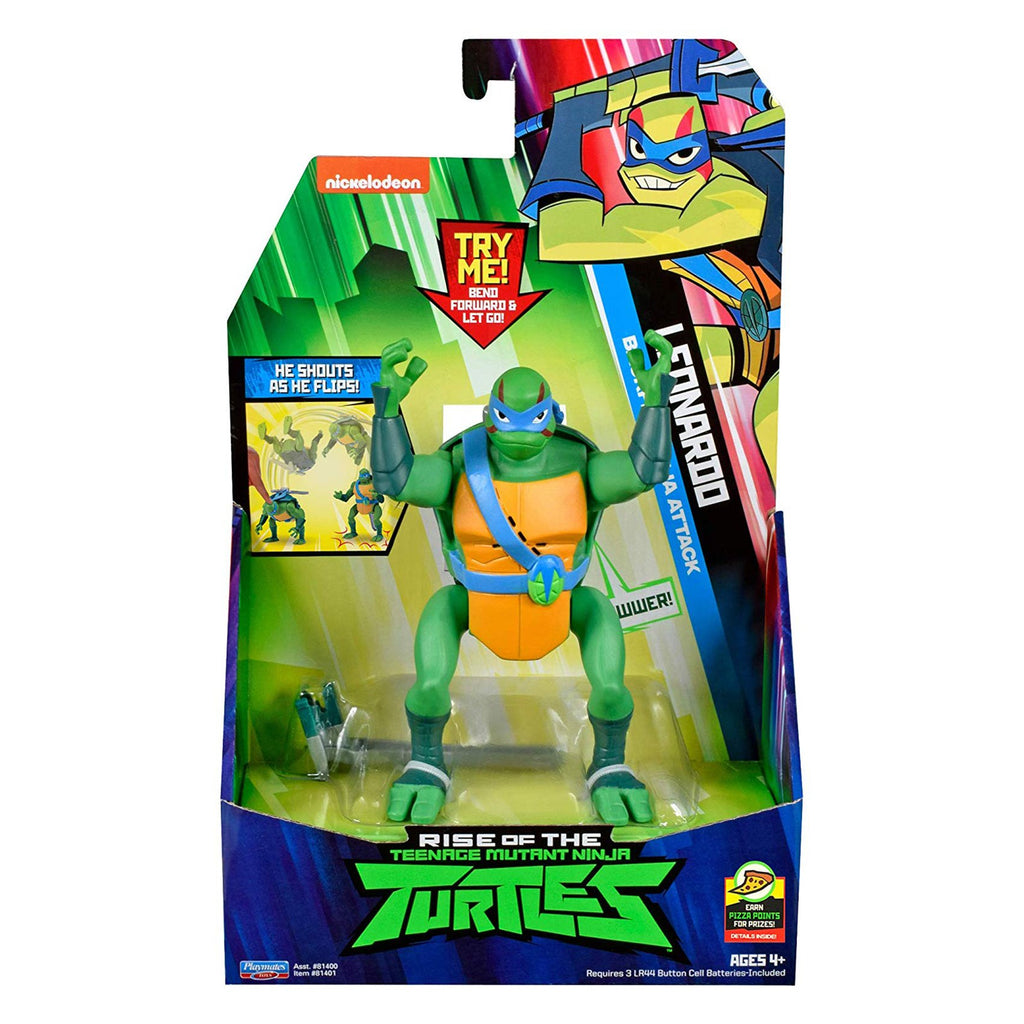 Teenage Mutant Ninja Turtles Rise Of Deluxe Leonardo Attack Action Figure