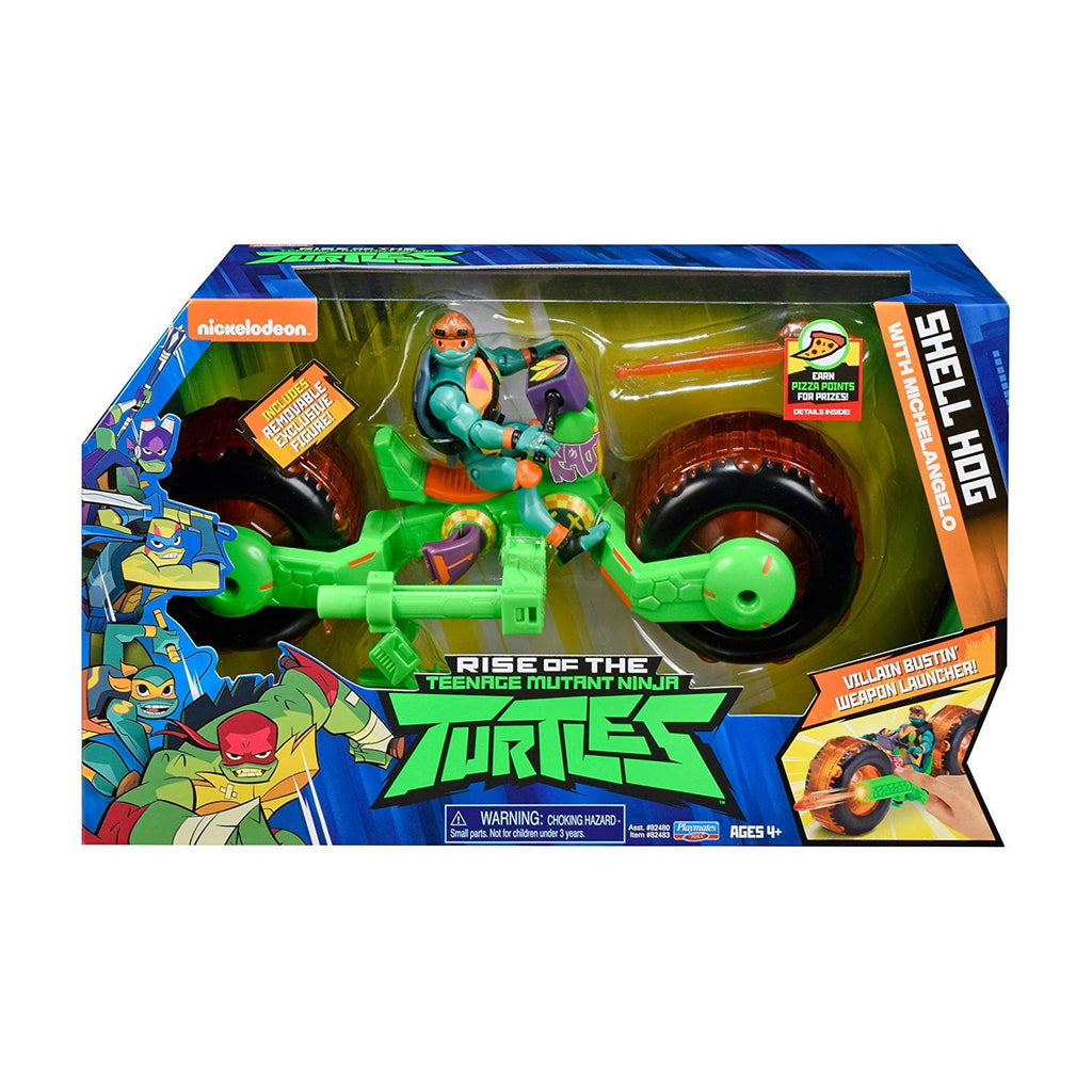Teenage Mutant Ninja Turtles Rise Of Shell Hog With Michelangelo Figure Set