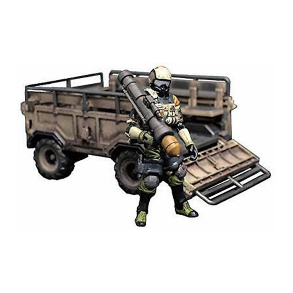 Toynami Acid Rain Sand Armored Trailer And Sergeant Military Set