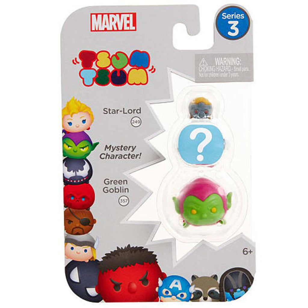 Tsum Tsum Marvel Series 3 Star-Lord Mystery Green Goblin 3 Figure Set
