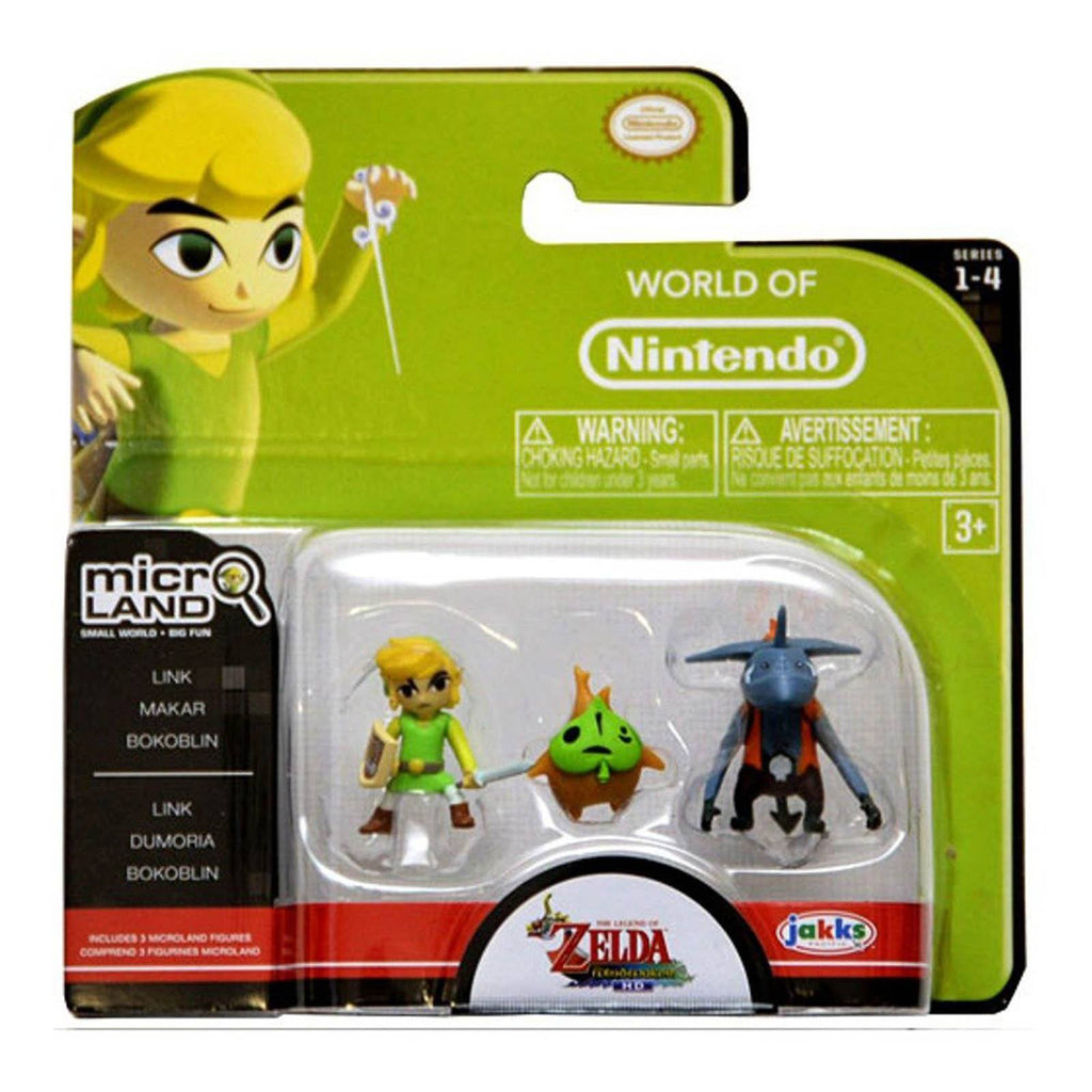 World of Nintendo Zelda Micro Land Link Dumoria Bokoblin 3 Pack Figures