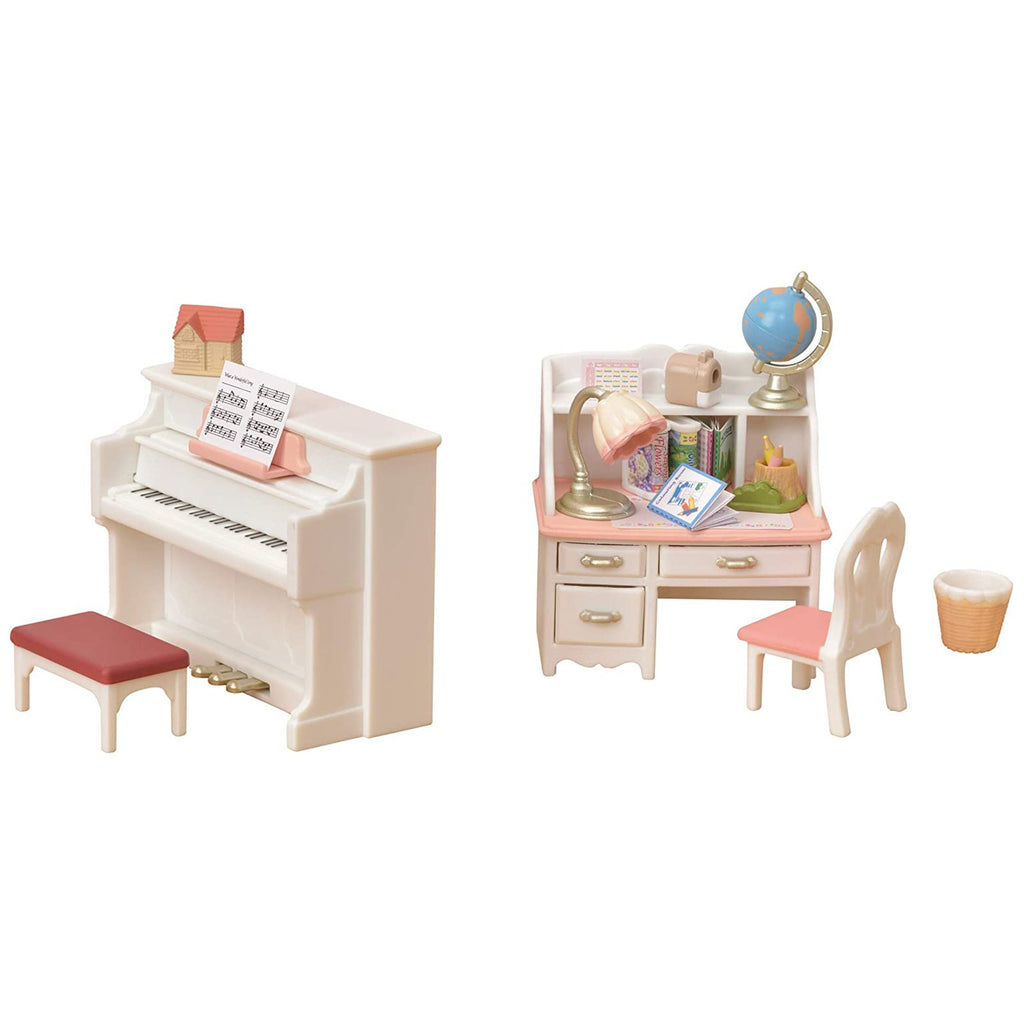 Calico Critters Piano And Desk Furniture Set