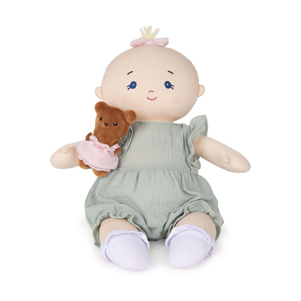 Gund Baby Doll With Teddy Bear Blonde 9 Inch Plush Figure