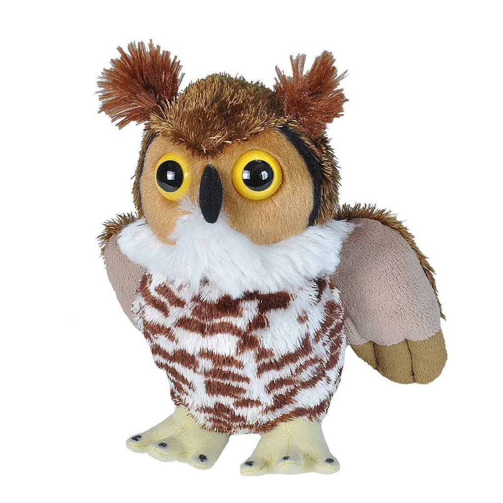 Hug'ems Mini Great Horn Owl 5 Inch Animal Plush Figure