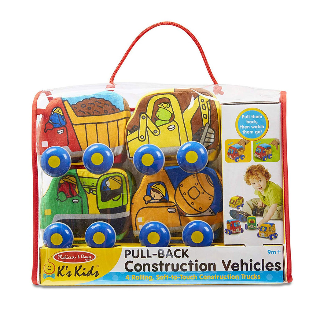 Melissa And Doug K's Kids Pull Back Construction Vehicles Play Set