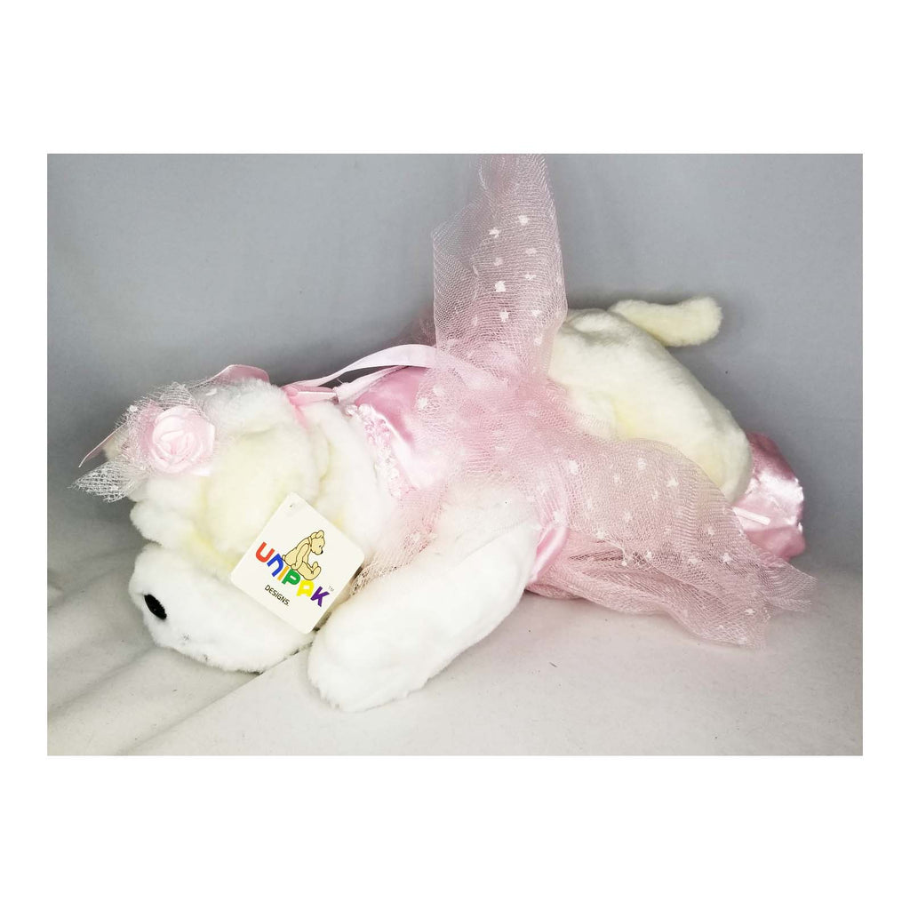 Unipak Bulldog Cream Ballerina 12 Inch Animal Plush