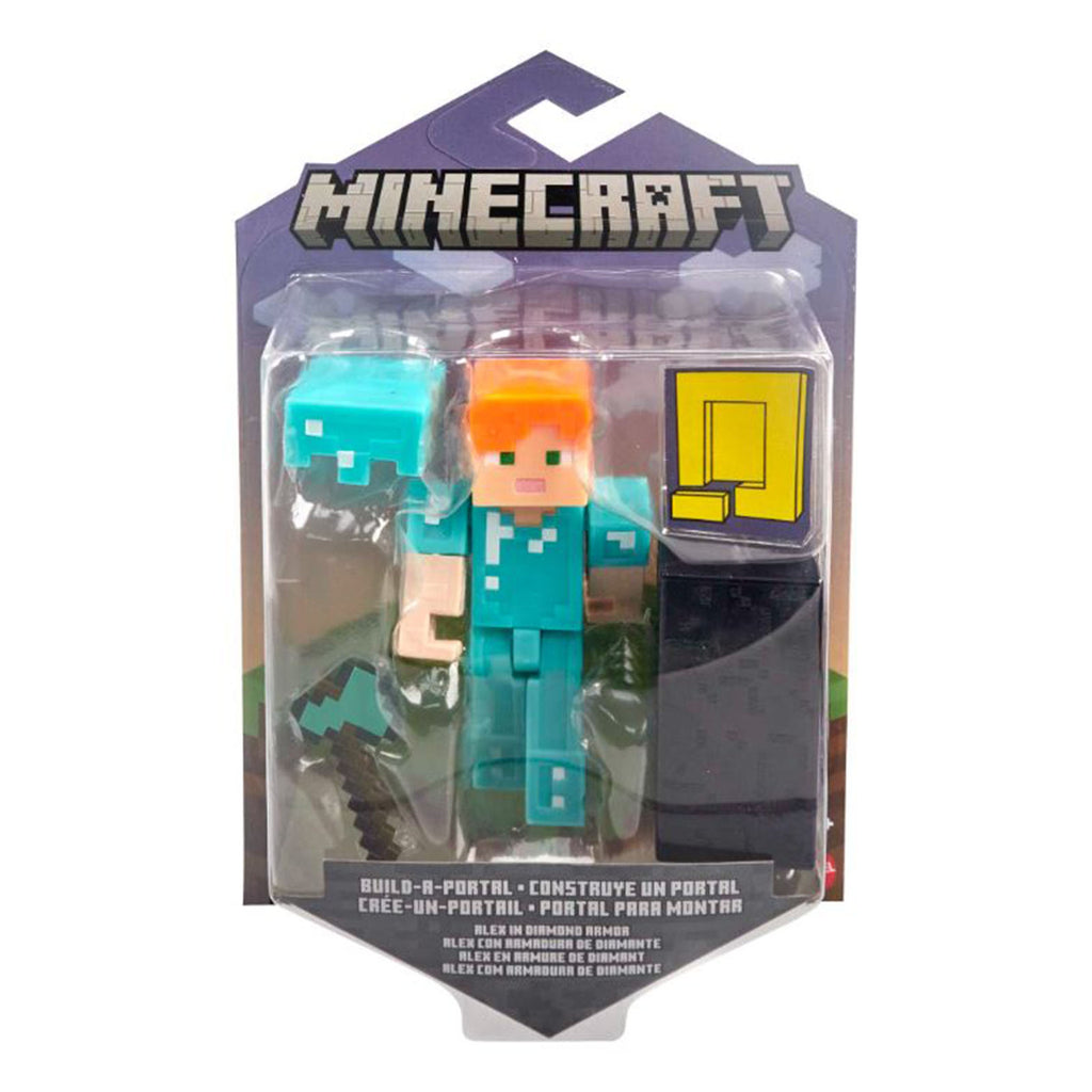 Minecraft Build A Portal Alex In Diamond Armor Figure