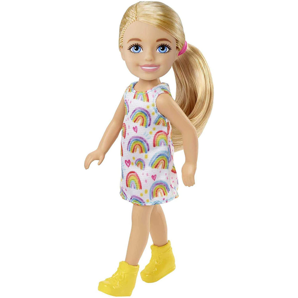 Mattel Barbie Chelsea Blonde Hair Rainbow Dress Doll