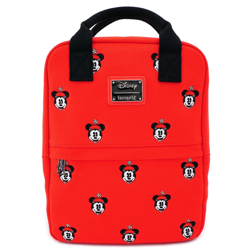 Loungefly Disney Positively Minnie All Over Print Canvas Embroidered Backpack