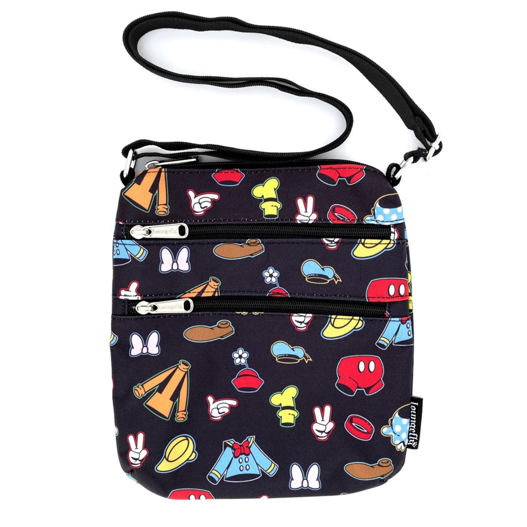 Loungefly Disney Sensational 6 Outfits All Over Print Passport Bag Purse
