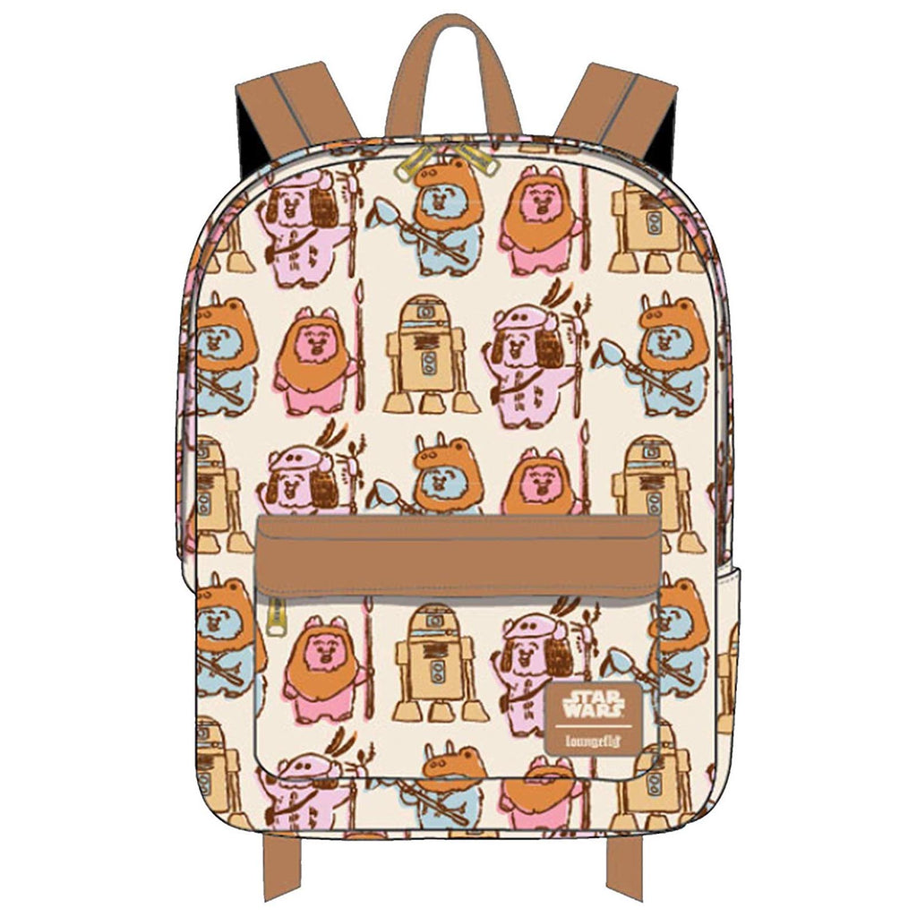 Loungefly Star Wars Pastel Ewok All Over Print Nylon Backpack