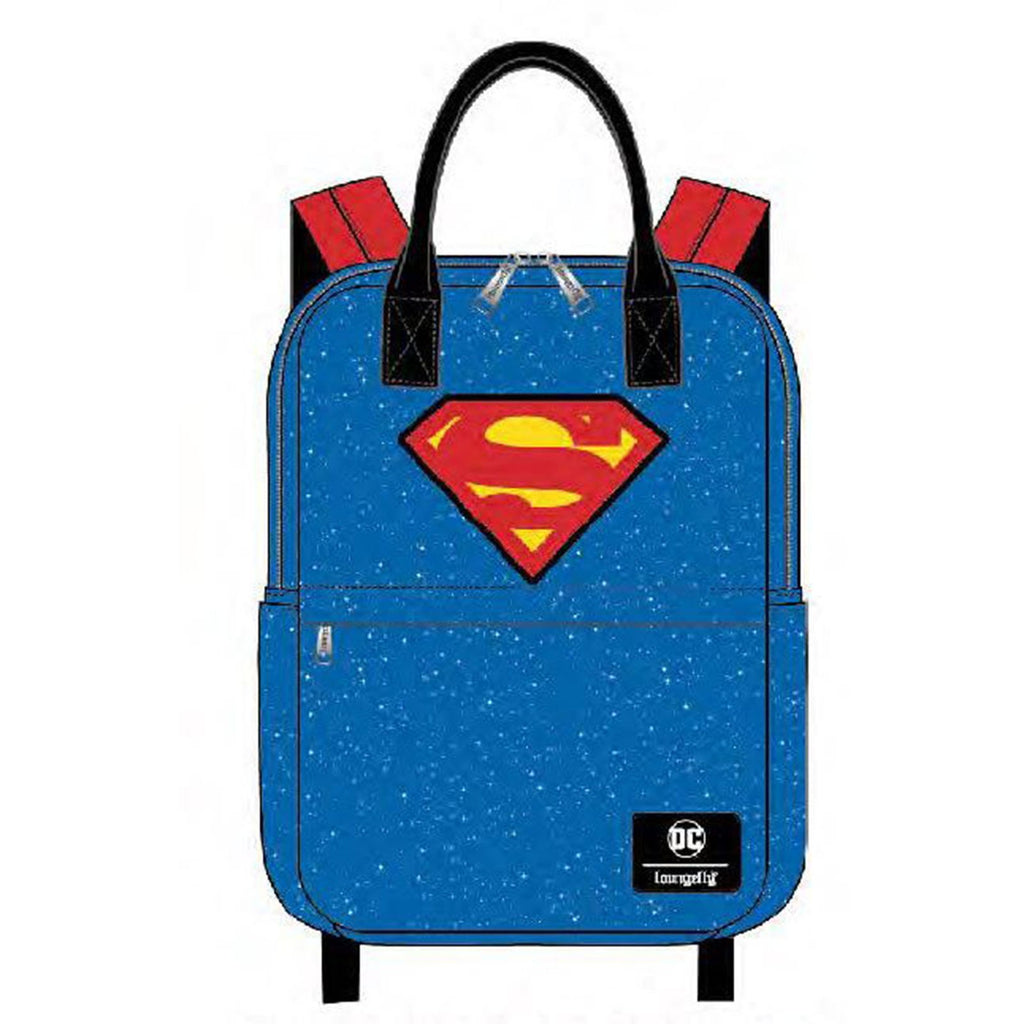 Loungefly DC Comics Superman Shield And Stars Nylon Backpack