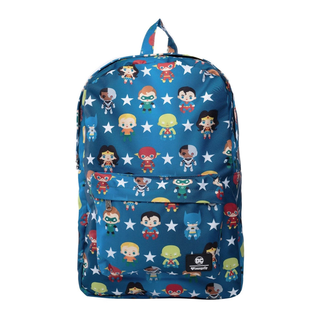 Loungefly DC Justice League Chibi All Over Print Backpack