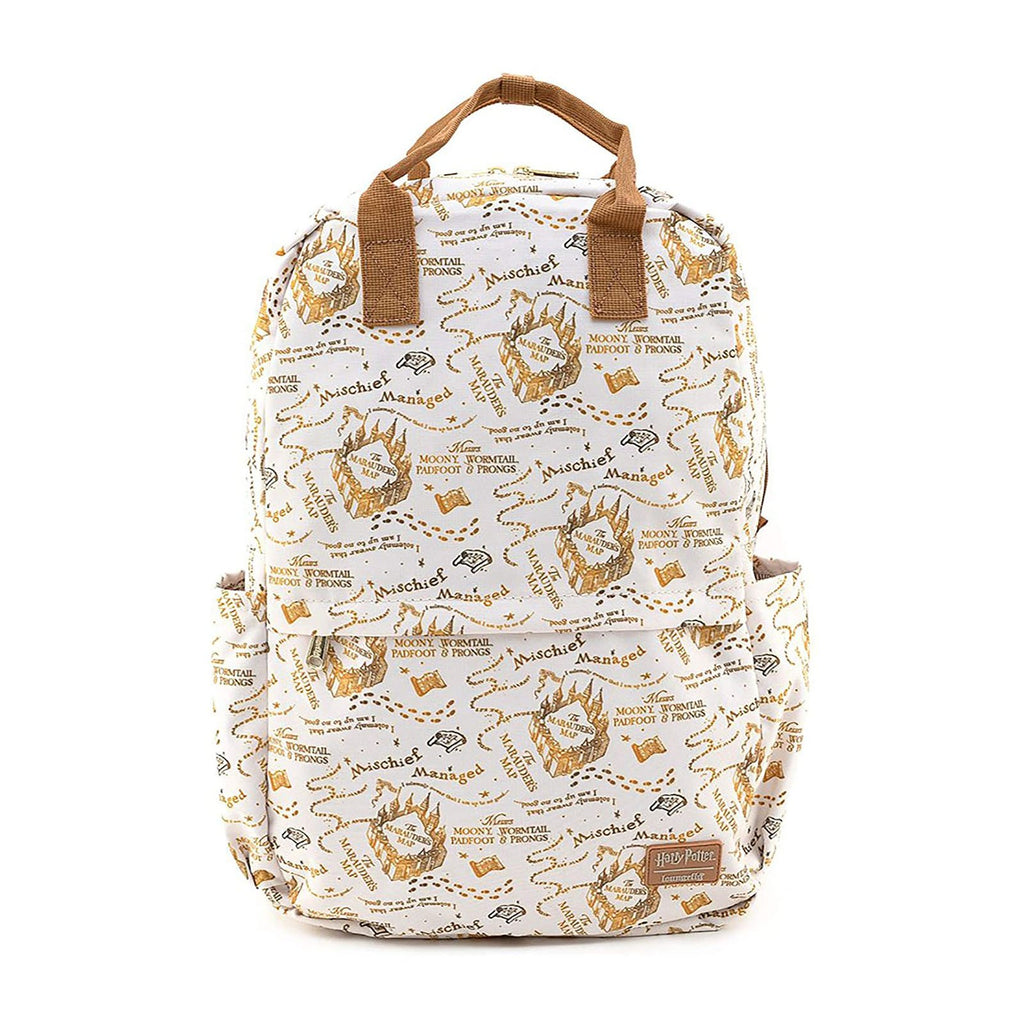 Loungefly Harry Potter Marauder's Map All Over Print Nylon Backpack