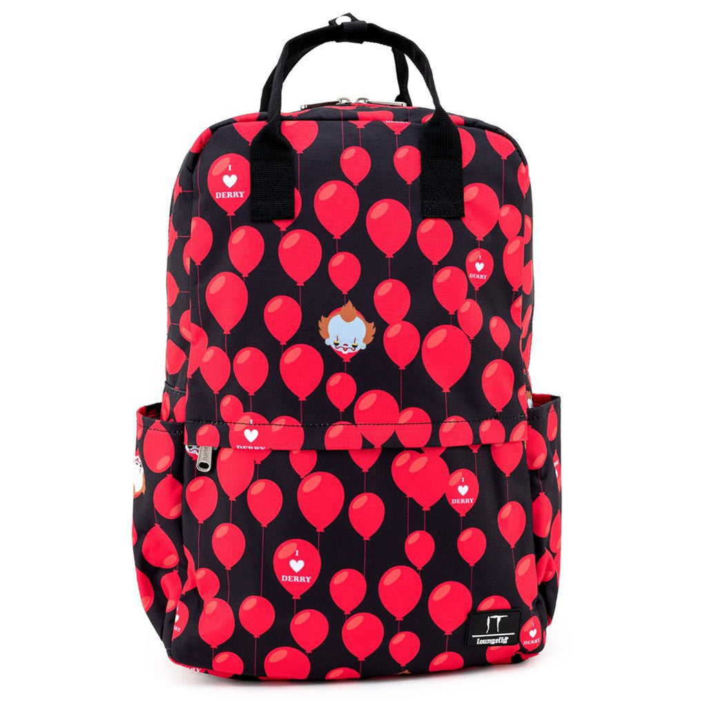 Loungefly IT I Heart Derry Balloons All Over Print Nylon Backpack