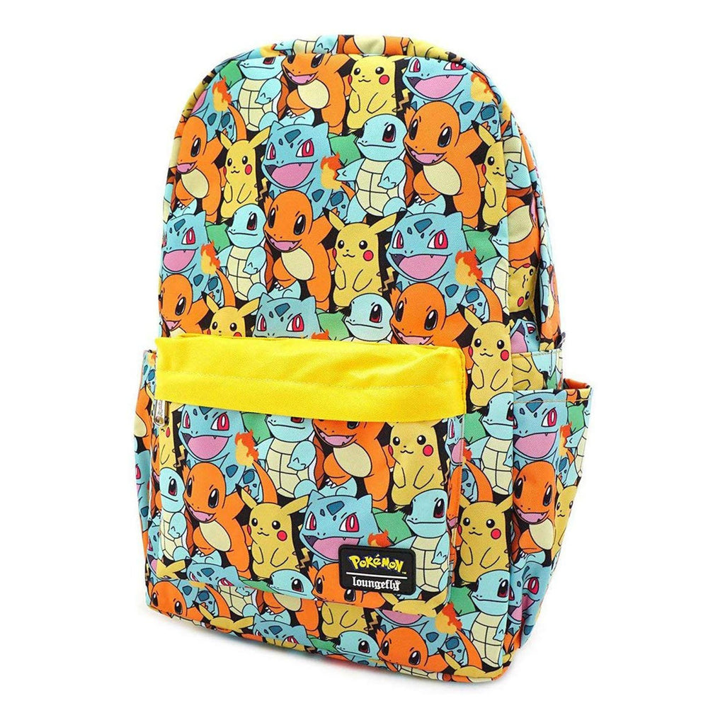 Loungefly Pokemon Starters All Over Print Nylon Backpack