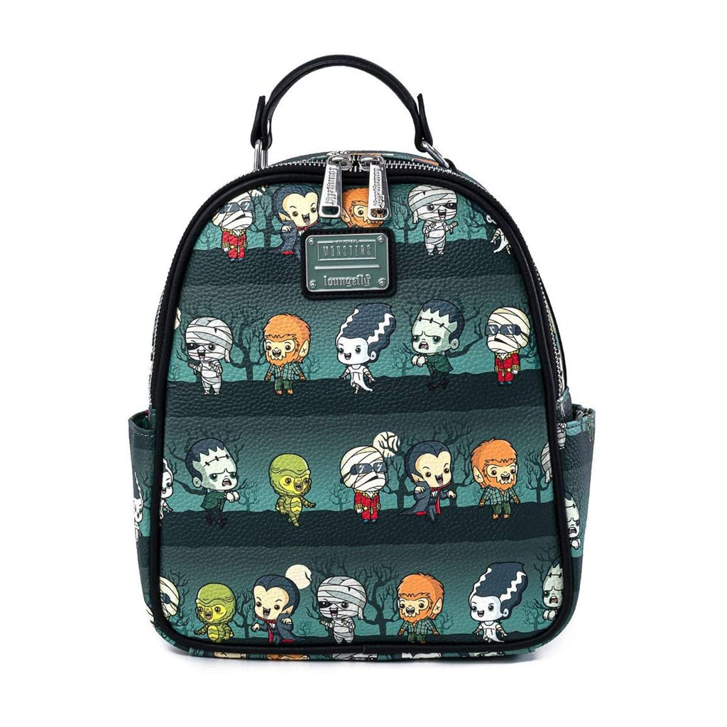Loungefly Universal Monsters Chibi All Over Print Mini Backpack