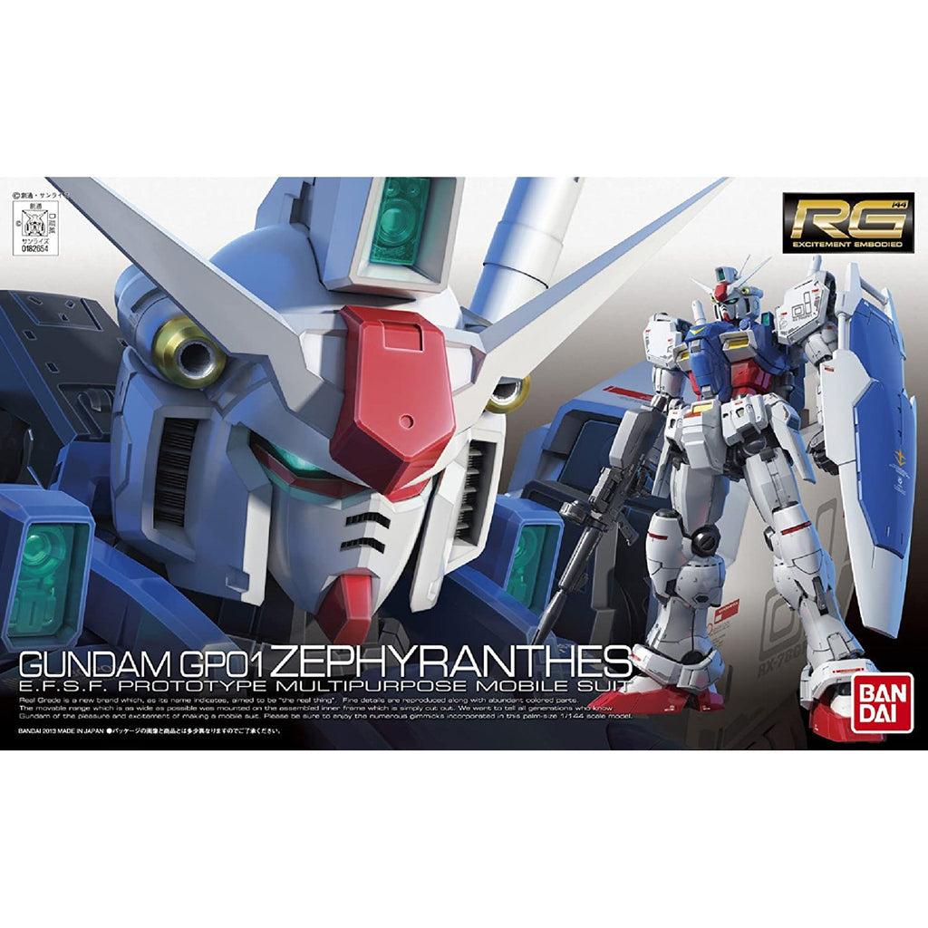 Bandai RG Gundam GP01 Zephyranthes Mobil Suit Model Set