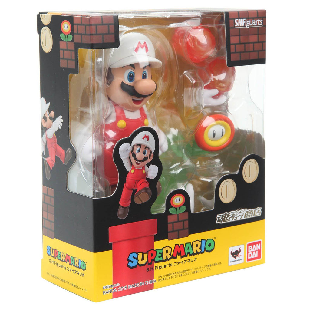 Bandai Tamashii Nations Super Mario Fire Mario Action Figure