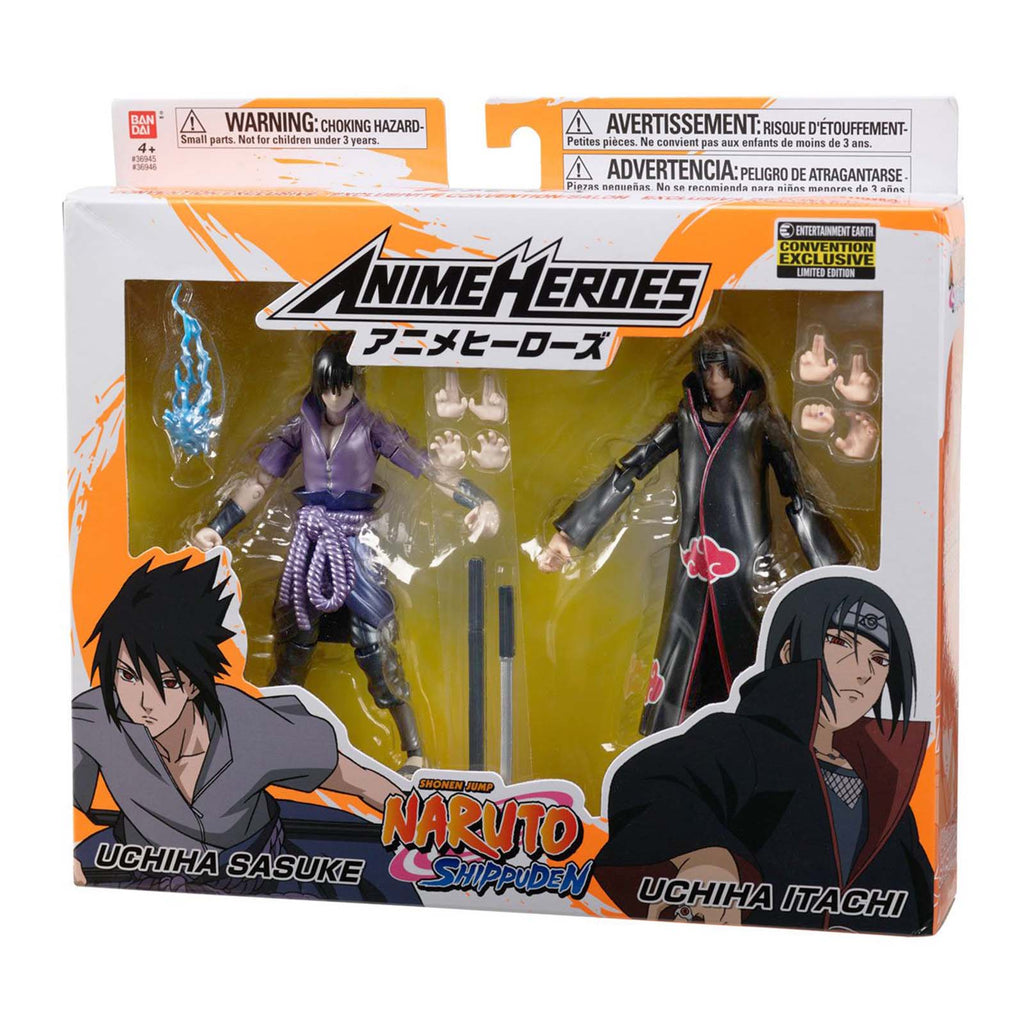 Bandia Anime Heroes Naruto Shippuden EE Exclusive Sasuke Itachi Set