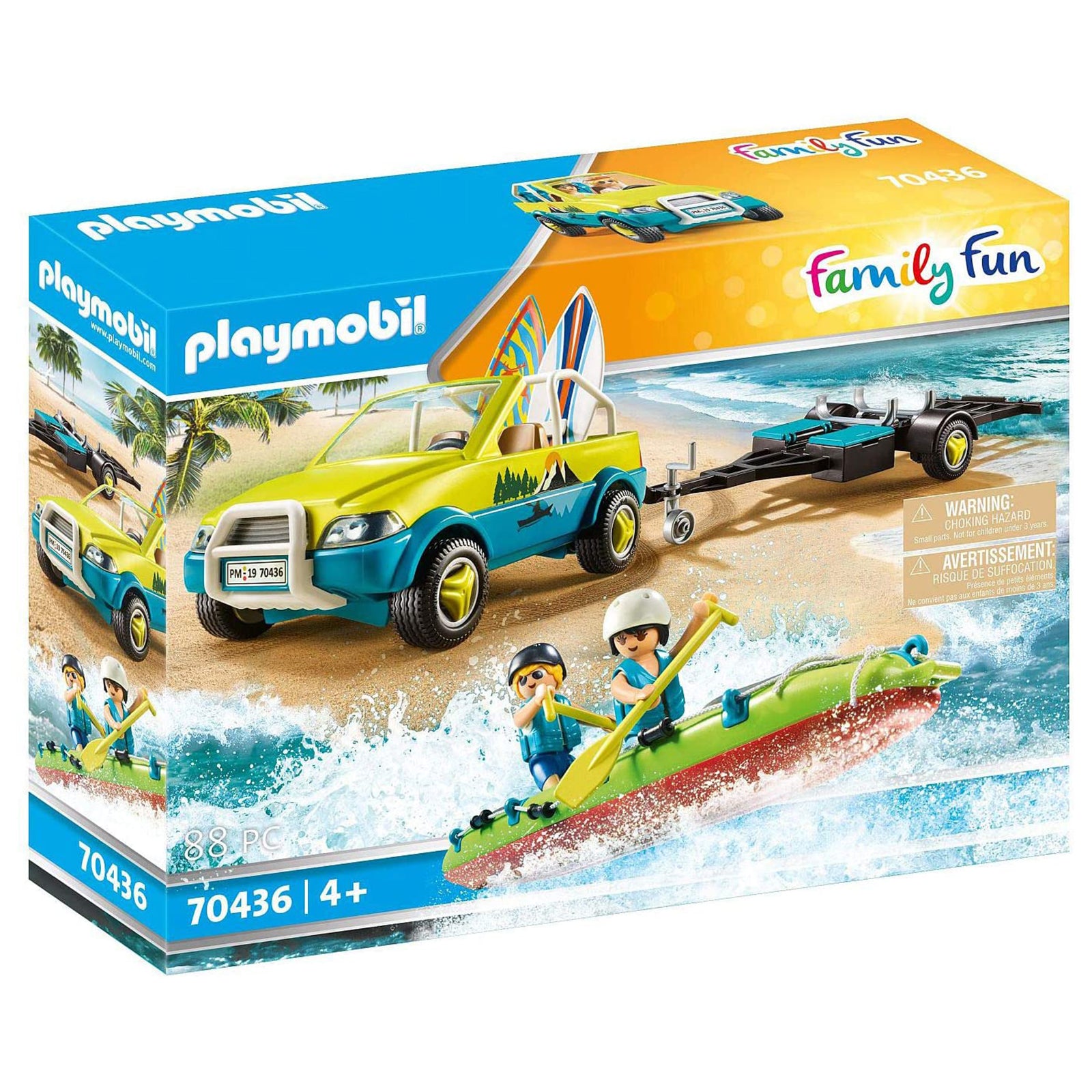 Playmobil Family Fun Beach Car With Canoe 70436