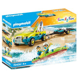 Playmobil Family Fun Beach Car With Canoe 70436 - Radar Toys