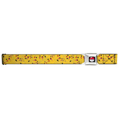 Pokemon Poke Ball Full Color Black Seatbelt Belt - Radar Toys