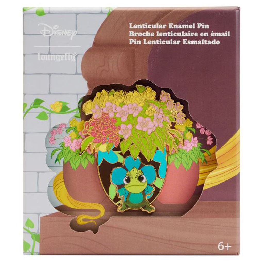 Loungefly Disney Tangled Pascal Flowers Lenticular 3 Inch Collectible Pin - Radar Toys