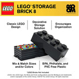 LEGO® Storage 8-Stud Brick Black Rough Shape Storage Container - Radar Toys