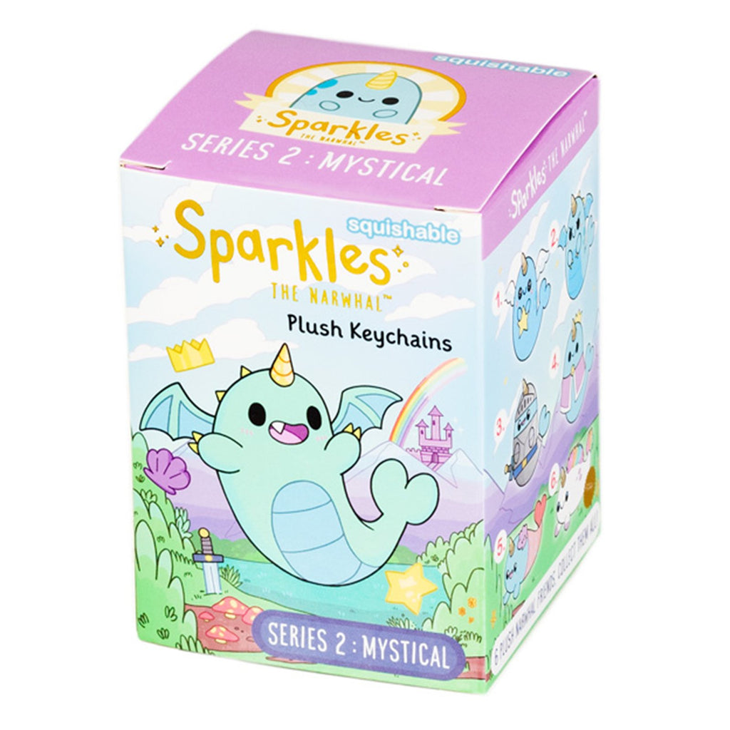 Squishable Sparkles The Narwhal Series 2 Single Plush Keychain Blind Box