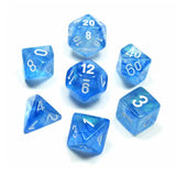 Chessex 7 Set Dice Borealis Sky Blue/White CHX 27426 - Radar Toys