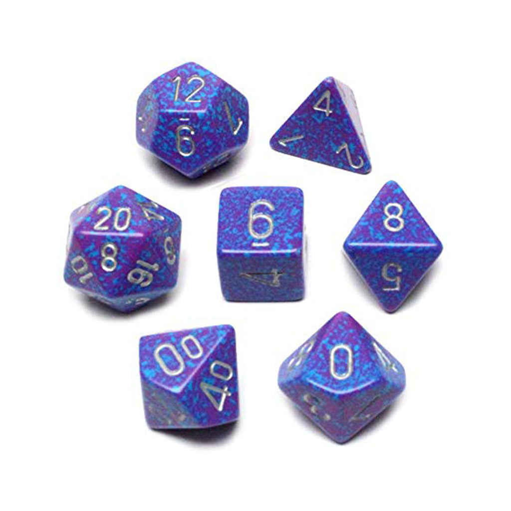 Chessex 7 Set Polyhedral Dice Silver Tetra CHX25347