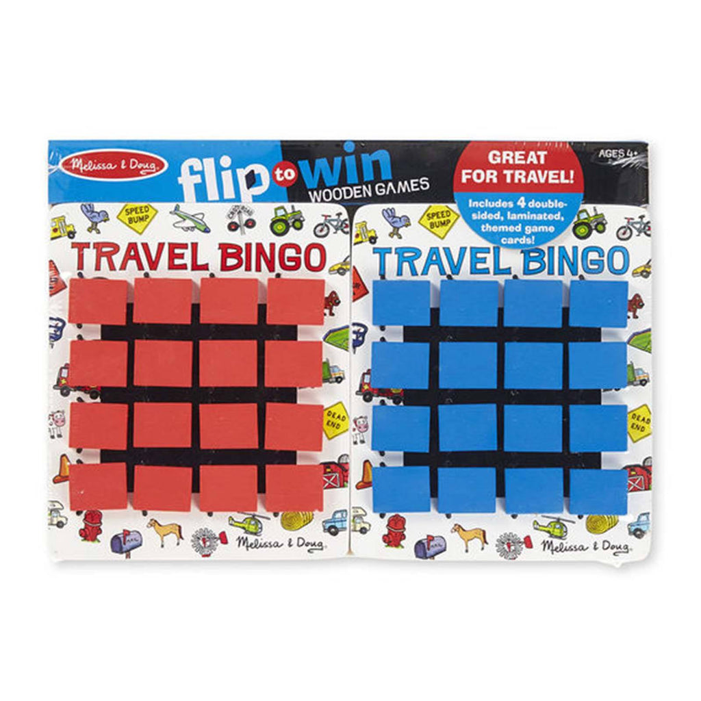 Melissa And Doug Flip To Win Travel Bingo Wooden Game