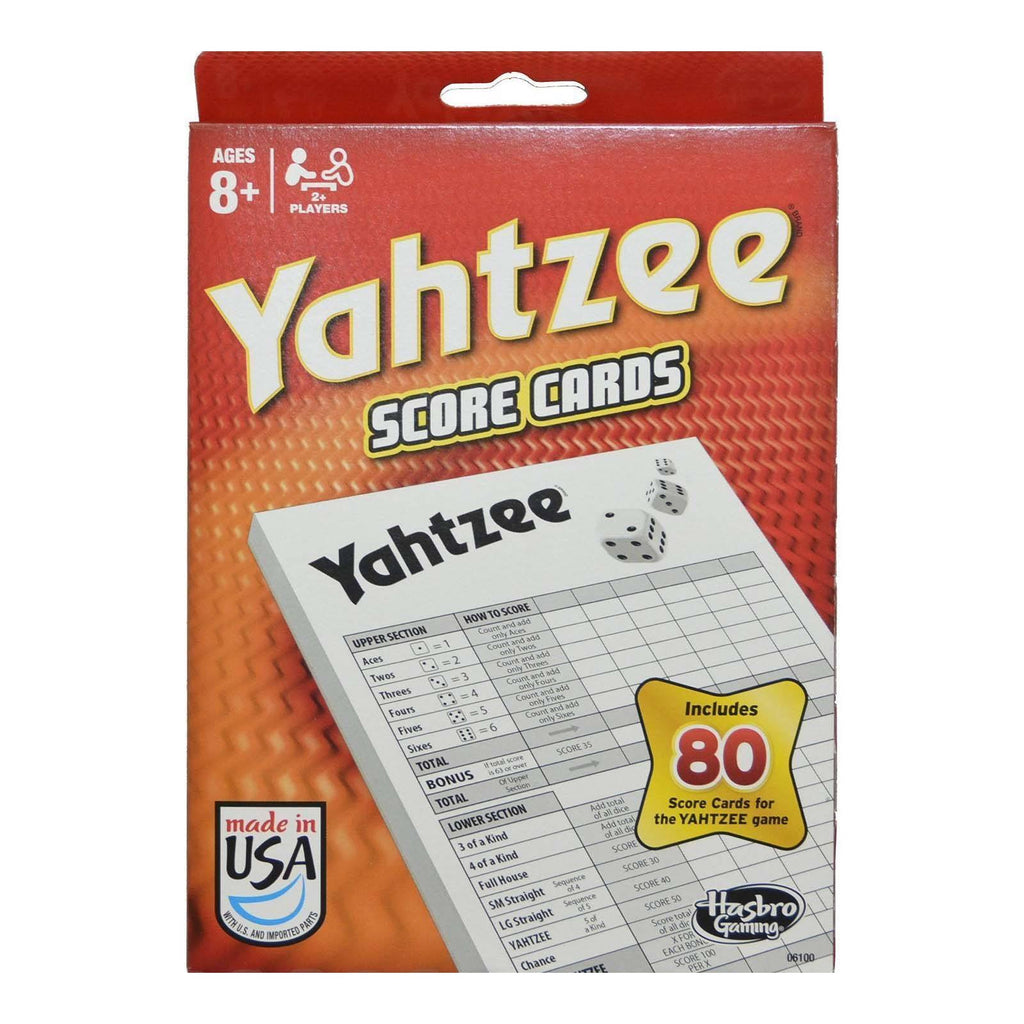 Yahtzee Score Cards
