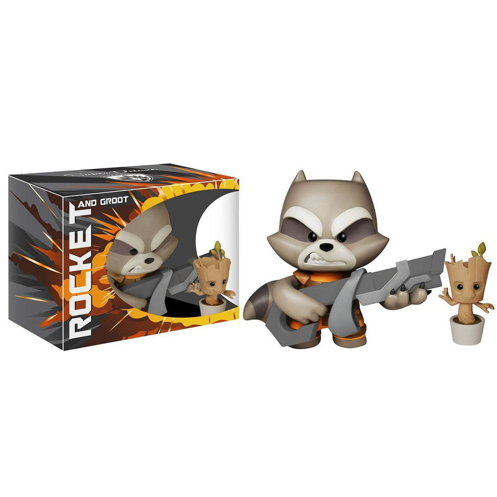 Guardians of the Galaxy Super Deluxe Rocket Raccoon And Groot Vinyl Figures - Radar Toys