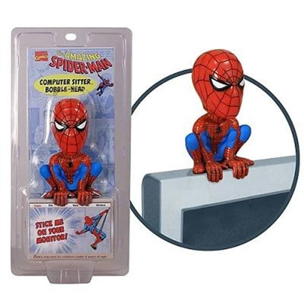 Marvel Comics Spiderman Computer Sitter Bobble Head Figure