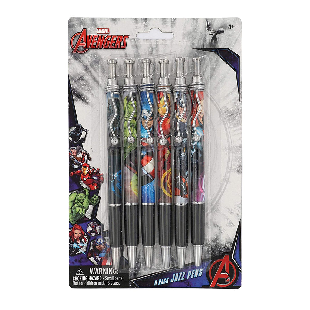 Marvel Avengers Characters 6 Jazz Pen Set - Radar Toys
