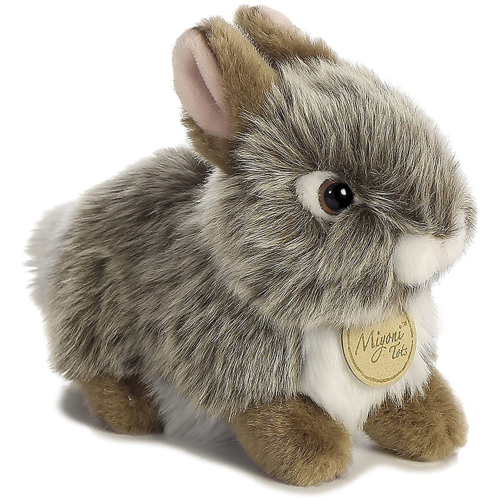 Aurora Miyoni Baby Bunny Grey 7 Inch Plush Figure - Radar Toys