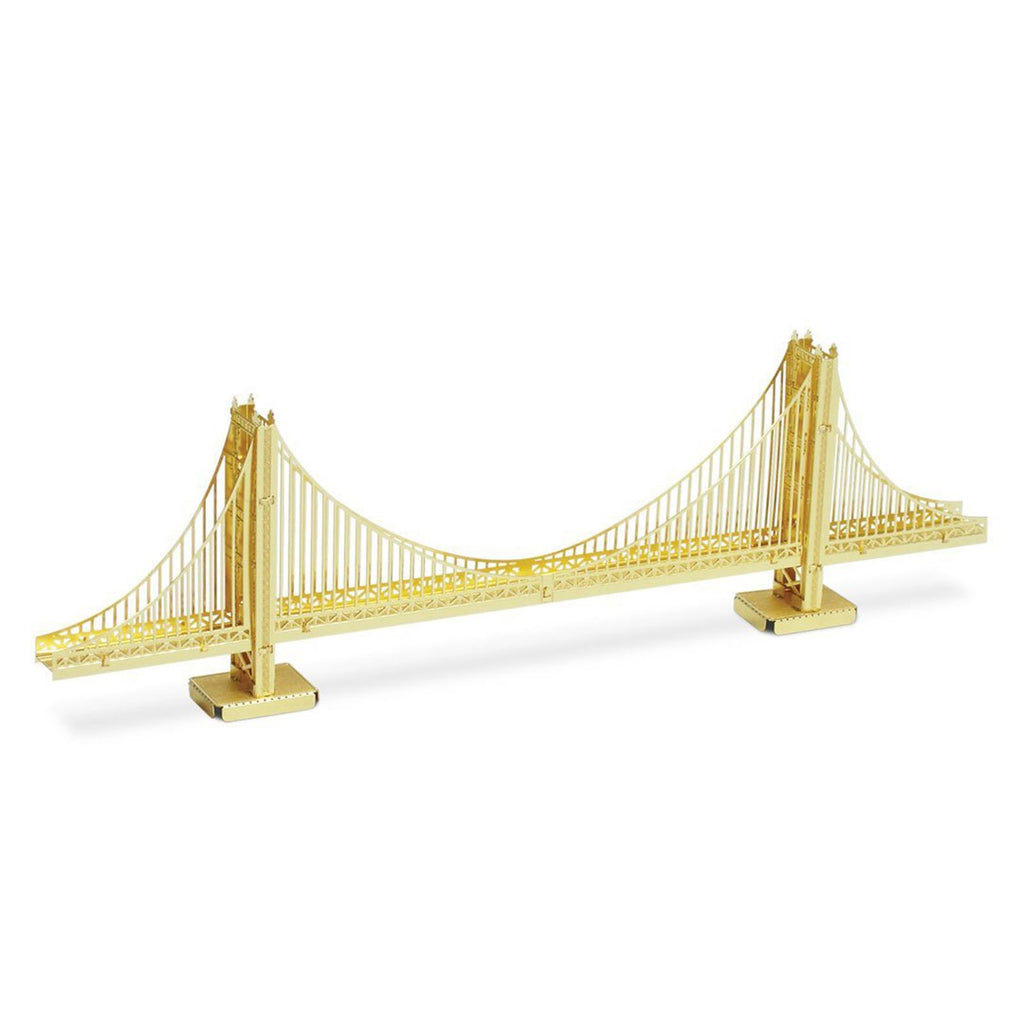 Metal Earth San Francisco Golden Gate Bridge Gold Model Kit - Radar Toys