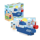Biobuddi Our World Police Boat ECO Friendly Building Set 100658 - Radar Toys