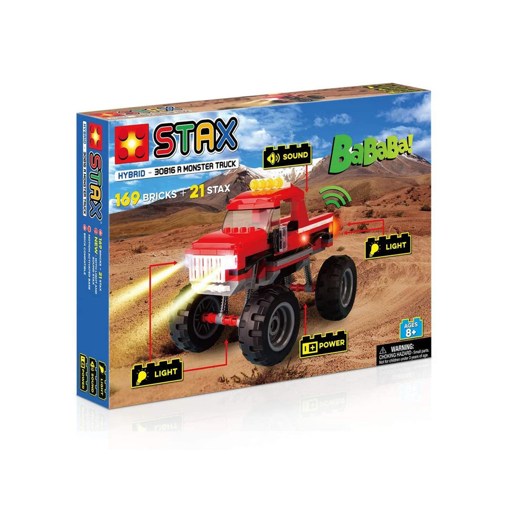 Stax Hybrid Red Monster Truck Building Set - Radar Toys