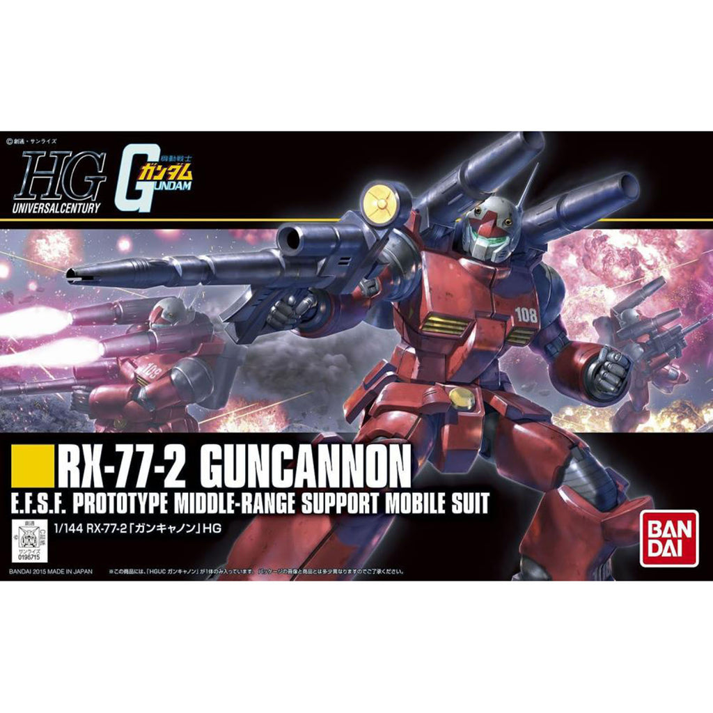 Bandai RX-77-2 Guncannon Gundam HG Model Kit