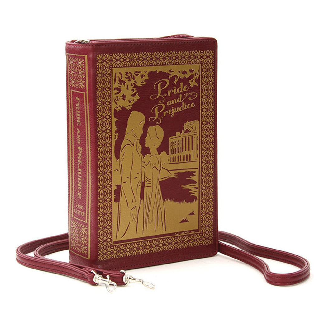Pride And Prejudice Book Red Clutch Crossbody Bag Purse