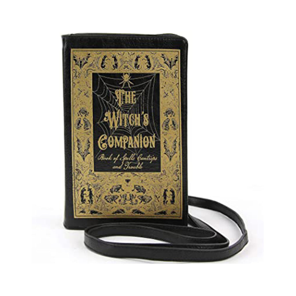 The Witches Companion Book Black Clutch Crossbody Bag Purse