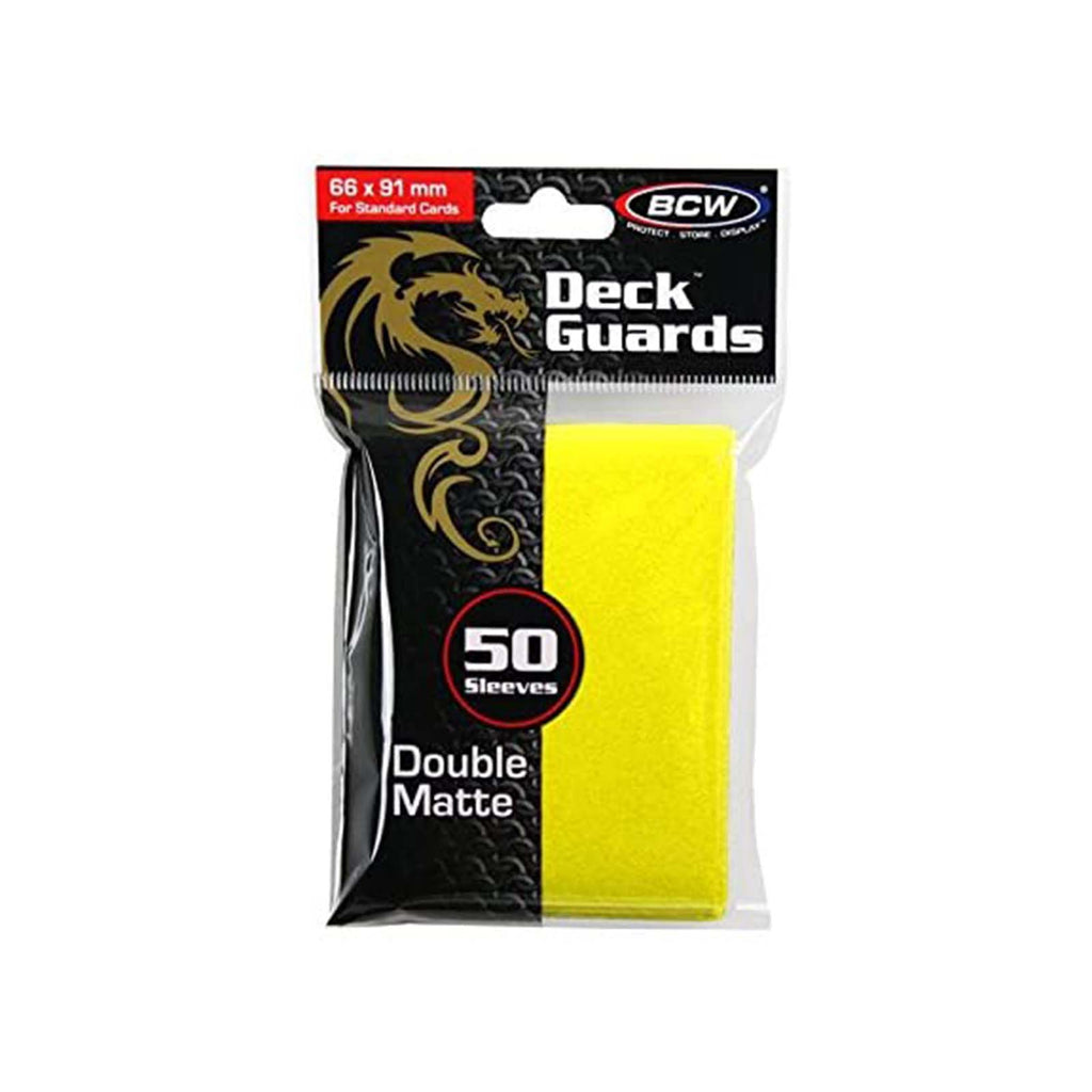 BCW Deck Guards Double Matte Yellow Card Sleeves 50 Count